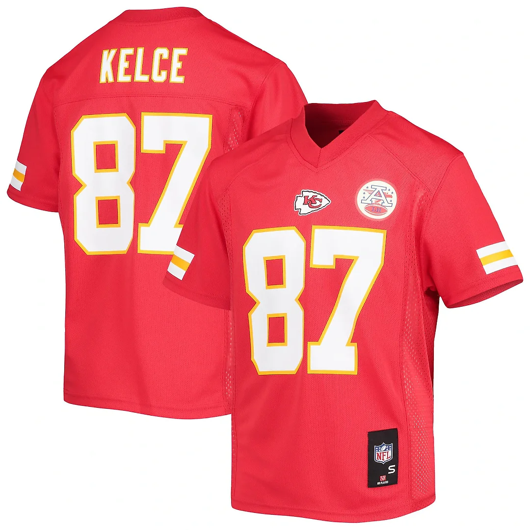 Zennovawear Travis Kelce Kansas City Chiefs Youth Replica Jersey - Red