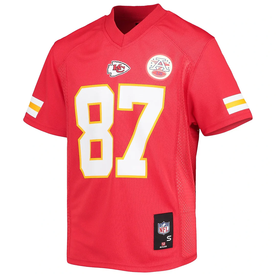 Zennovawear Travis Kelce Kansas City Chiefs Youth Replica Jersey - Red