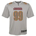 Zennovawear Youth Washington Commanders Chase Young Gray Atmosphere Fashion Game Jersey