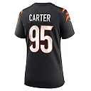Zennovawear Zach Carter 95 Cincinnati Bengals Women Game Jersey - Black