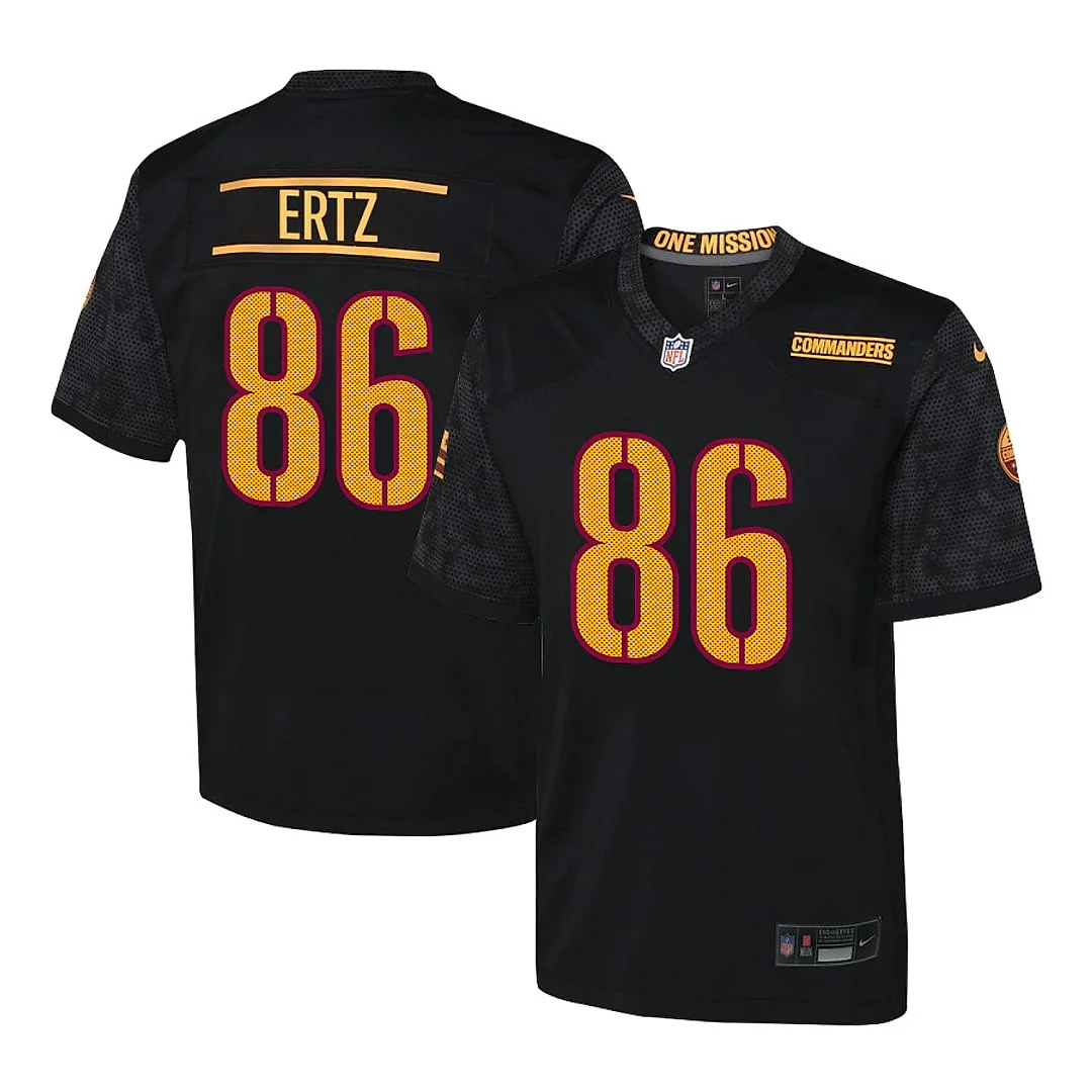 Zennovawear Zach Ertz 86 Washington Commanders Game YOUTH Jersey - Black