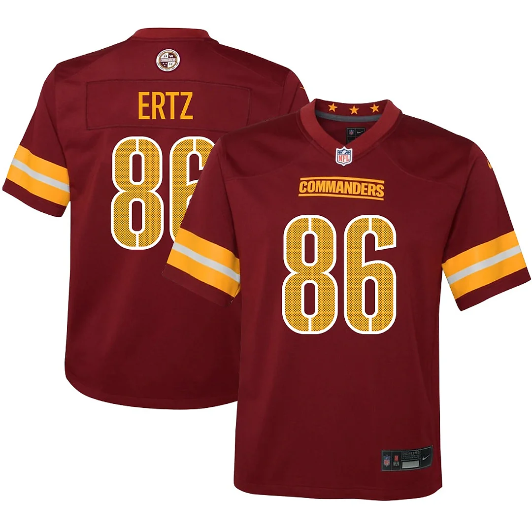 Zennovawear Zach Ertz 86 Washington Commanders Game YOUTH Jersey - Burgundy