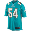 Zennovawear Zach Thomas 54 Miami Dolphins Men Game Retired Jersey - Aqua