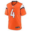 Zennovawear Zach Wilson 4 Denver Broncos Team Game Men Jersey - Orange