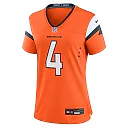Zennovawear Zach Wilson 4 Denver Broncos Women's Team Game Jersey - Orange