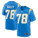 Zennovawear Zack Bailey 78 Los Angeles Chargers Team Game Men Jersey - Powder Blue