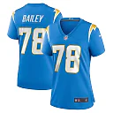 Zennovawear Zack Bailey 78 Los Angeles Chargers Women's Game Jersey - Powder Blue