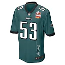 Zennovawear Zack Baun 53 Philadelphia Eagles Super Bowl LIX Champions Patch 'New Orleans - Where Passion Ignites' EMBROIDERED Game Men Jersey...