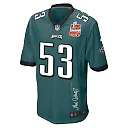 Zennovawear Zack Baun 53 Philadelphia Eagles Super Bowl LIX Champions Patch 'New Orleans - Where Legends Are Made' EMBROIDERED Game Men Jersey...