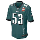 Zennovawear Zack Baun 53 Philadelphia Eagles Super Bowl LIX Champions Patch 'New Orleans - The Ultimate Showdown' EMBROIDERED Game Men Jersey...