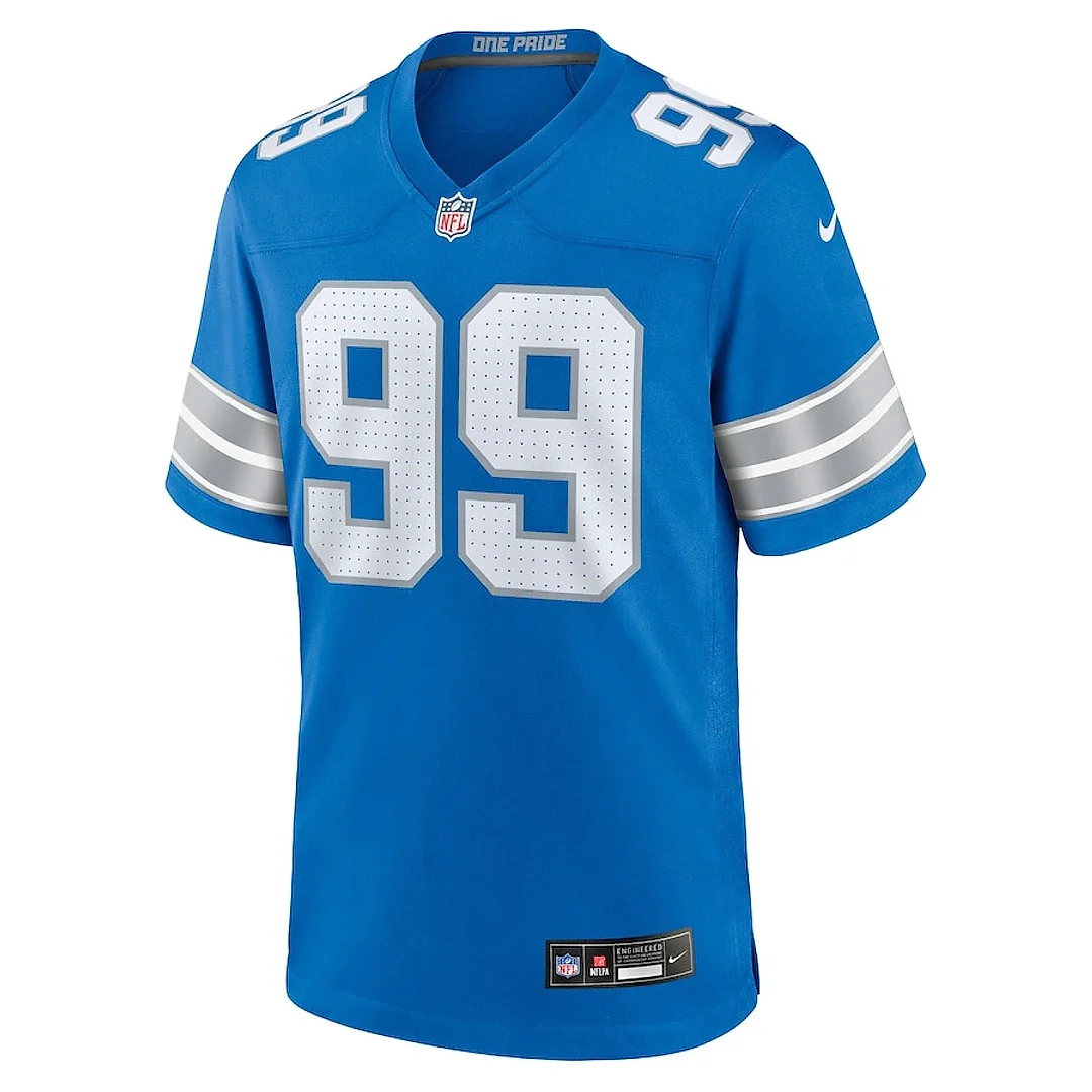 Zennovawear Za'Darius Smith 99 Detroit Lions Team Game Men Jersey - Blue