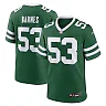 Zennovawear Zaire Barnes 53 New York Jets Team Game Men Jersey - Legacy Green