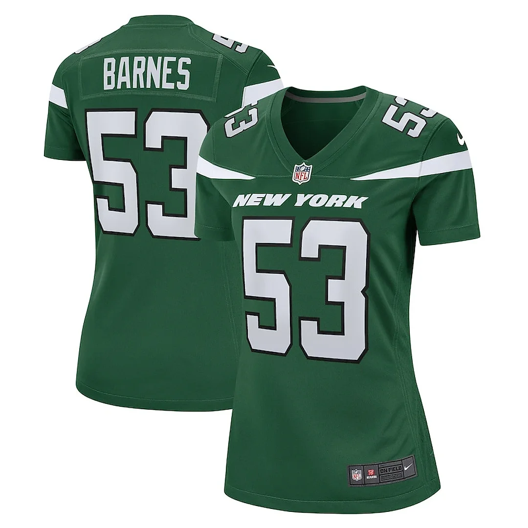 Zennovawear Zaire Barnes 53 New York Jets Women's Game Jersey - Gotham Green