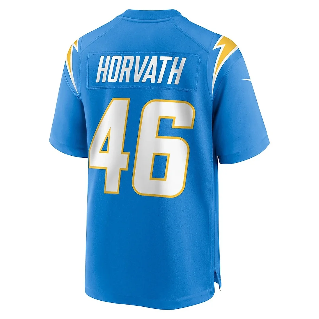 Zennovawear Zander Horvath 46 Los Angeles Chargers Game Men Jersey - Powder Blue