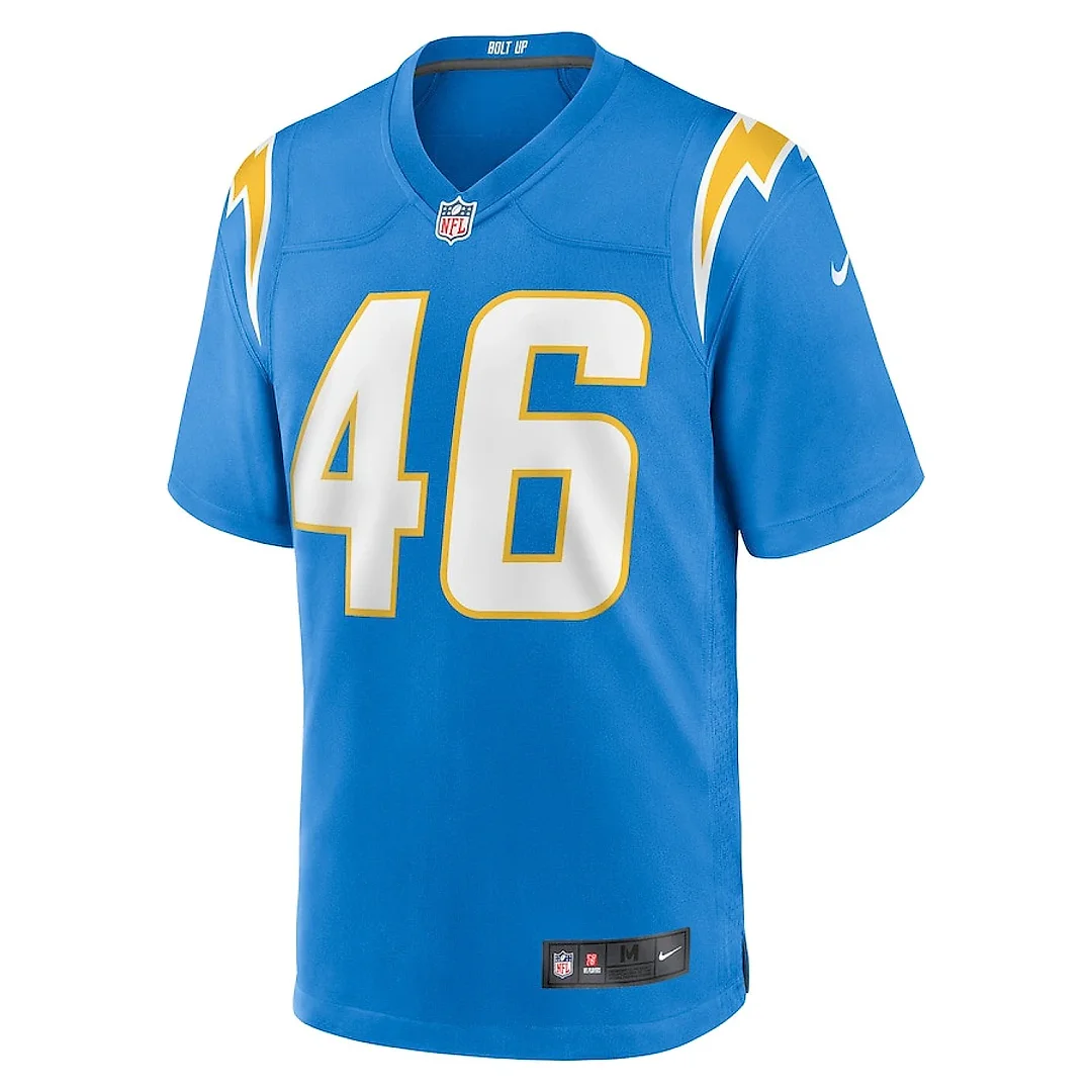 Zennovawear Zander Horvath 46 Los Angeles Chargers Game Men Jersey - Powder Blue