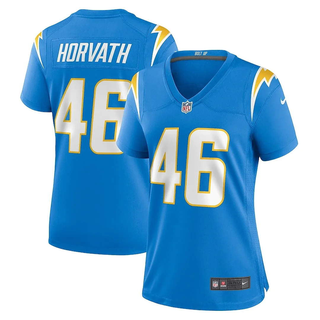 Zennovawear Zander Horvath 46 Los Angeles Chargers Women Game Jersey - Powder Blue