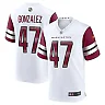 Zennovawear Zane Gonzalez 47 Washington Commanders Game Men Jersey - White