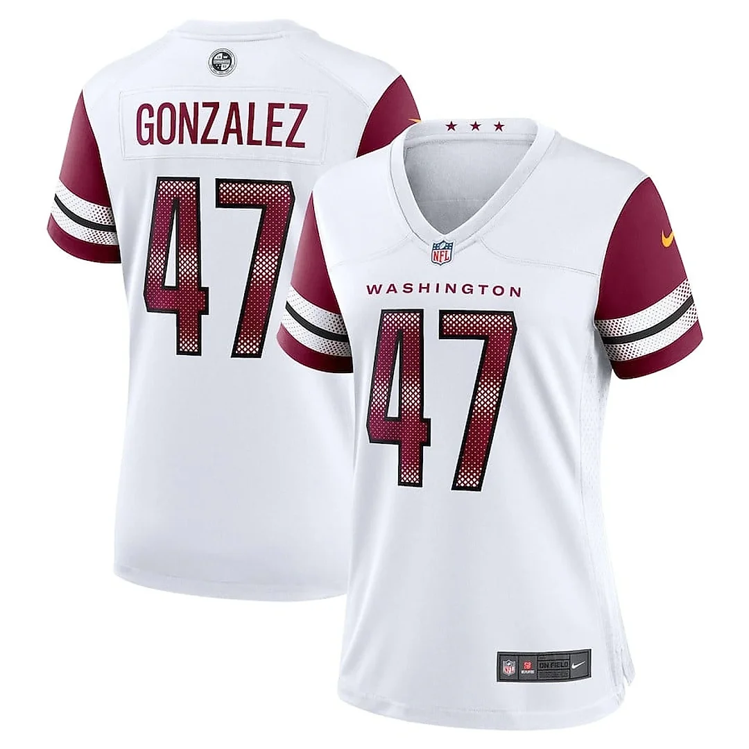 Zennovawear Zane Gonzalez 47 Washington Commanders Women's Game Jersey - White