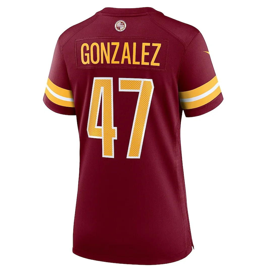 Zennovawear Zane Gonzalez 47 Washington Commanders Women's Game Jersey - Burgundy