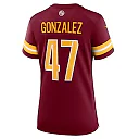 Zennovawear Zane Gonzalez 47 Washington Commanders Women's Game Jersey - Burgundy