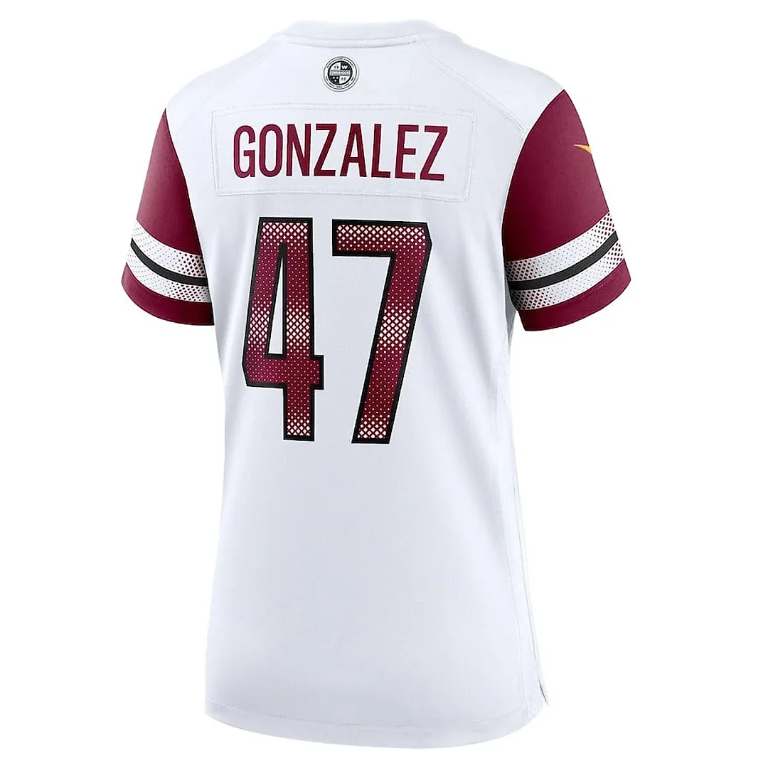 Zennovawear Zane Gonzalez 47 Washington Commanders Women's Game Jersey - White