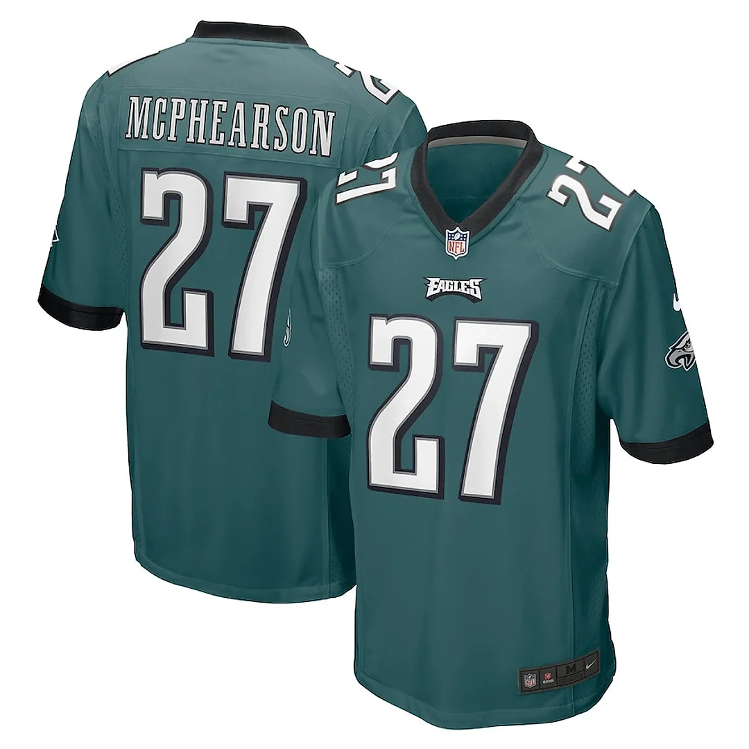 Zennovawear Zech McPhearson 27 Philadelphia Eagles Men Game Jersey - Midnight Green