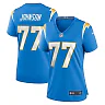 Zennovawear Zion Johnson 77 Los Angeles Chargers Women's Game Jersey - Powder Blue